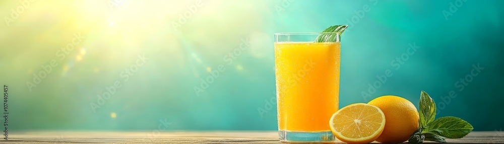 Invigorating orange juice with zesty lemon, a refreshing citrus delight for healthy boost Invigorating orange juice with zesty lemon, a refreshing citrus delight for healthy boost
