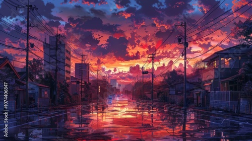 Wallpaper Mural Reflections of a Colorful Dusk Torontodigital.ca