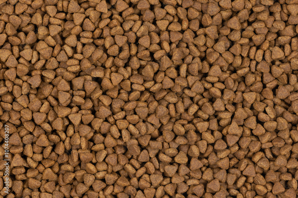 dry pet food background texture. close up. top view dry pet food background texture. close up. top view