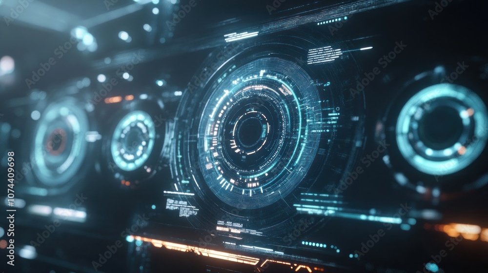 Fototapeta premium Abstract Futuristic Interface