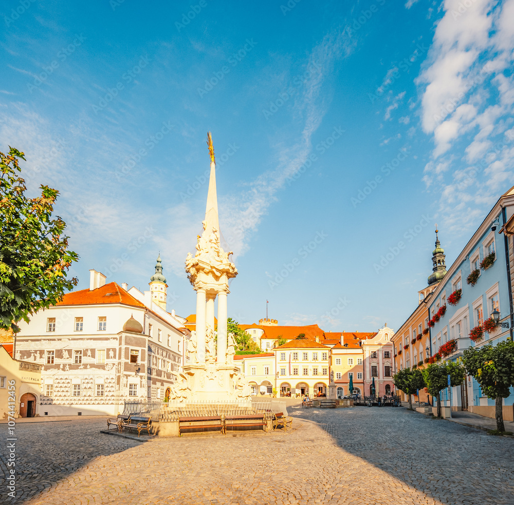 Obraz premium Mikulov Castle in the town of Mikulov in South Moravia, Czech Republic.