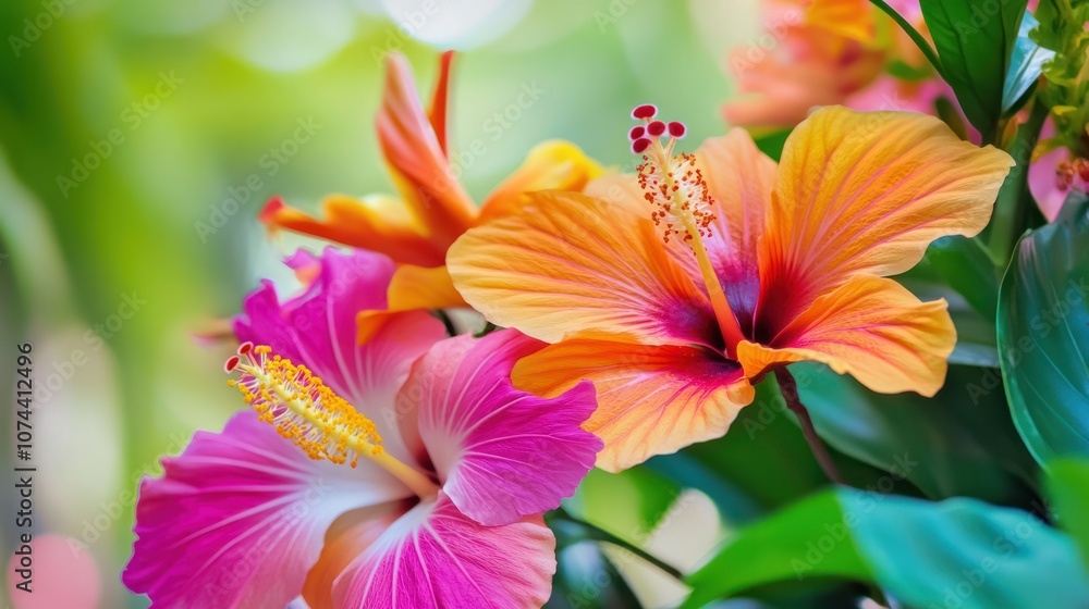 Vibrant Hibiscus Flowers Vibrant Hibiscus Flowers