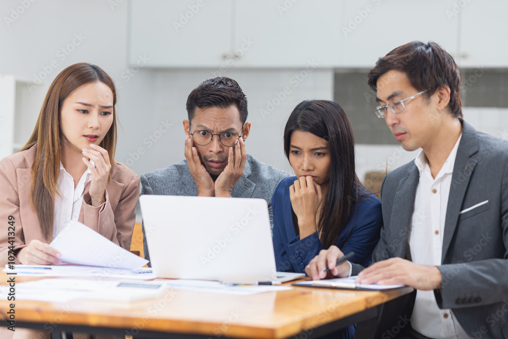 Asian business teamwork working with analysis report and advisor showing plan, Financial analysis and Marketing teamwork concept. Asian business teamwork working with analysis report and advisor showing plan, Financial analysis and Marketing teamwork concept.