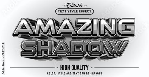 Editable text style effect - Amazing Shadow text style theme.