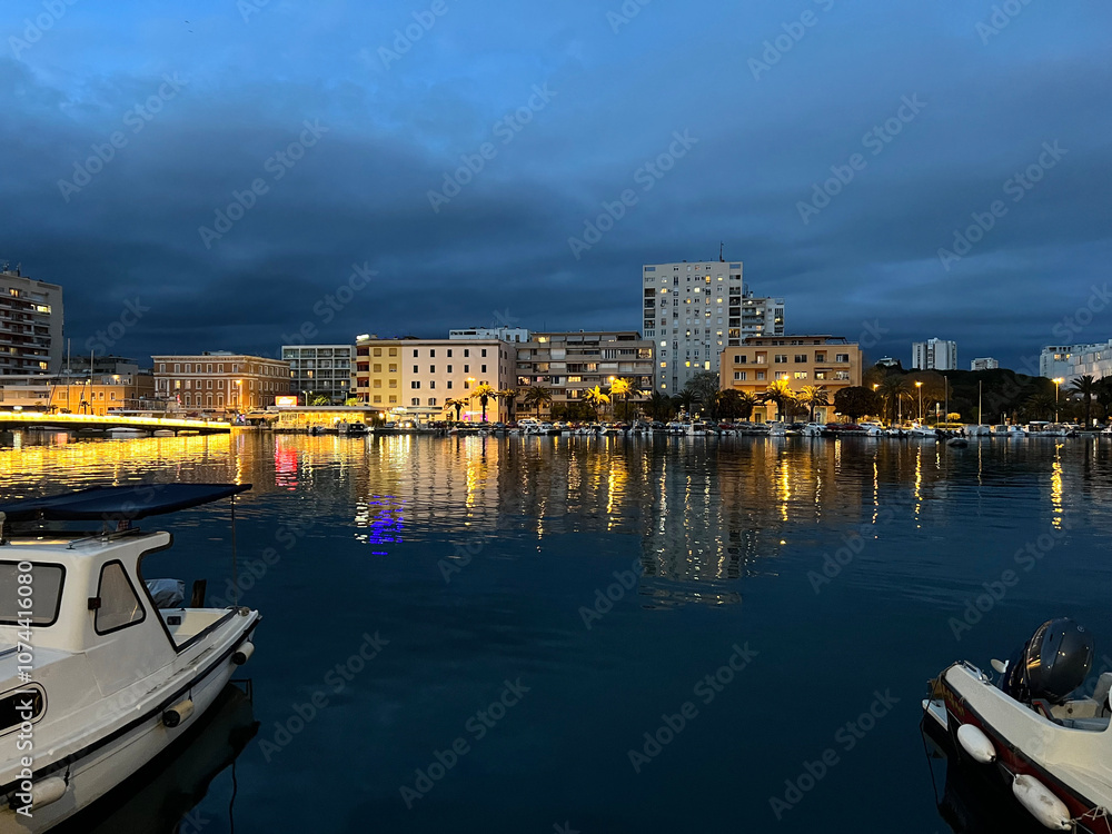 Sea bay and port of Jazine (Zadar, Croatia) - Meeresbucht und Hafen von ...