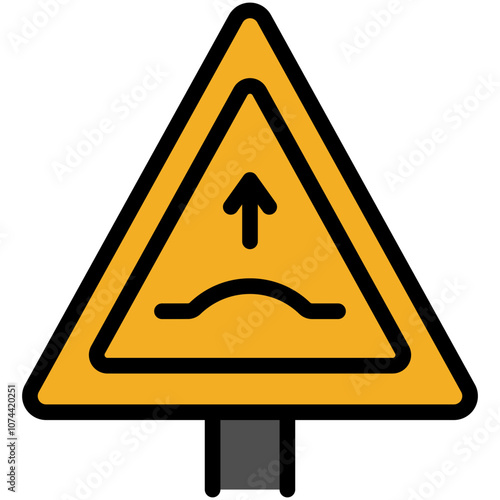 hump filled line icon