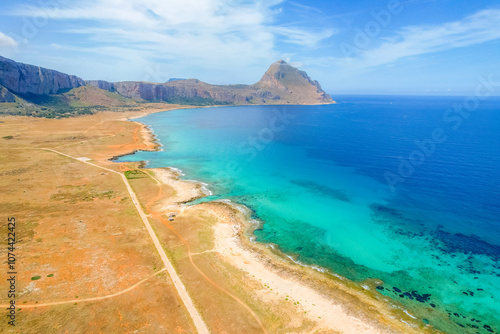 Spiaggia di Macari Beach view, Macari, San Vito Lo Capo region, Sicily, Italy.