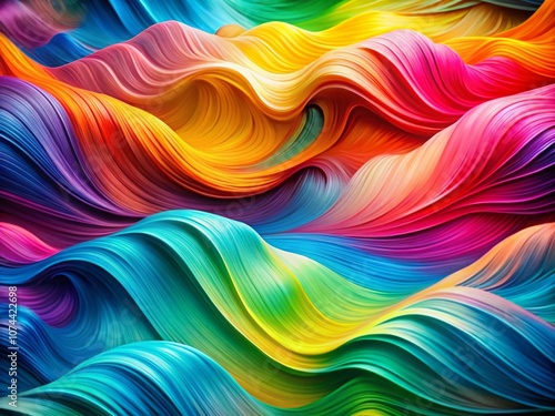 Abstract Colorful Waves Background for Creative Spaces, Perfect for Text Overlay and Design Projects in Vibrant Shades of Blue, Pink, Green, and Yellow – Ideal for Modern Aesthetics