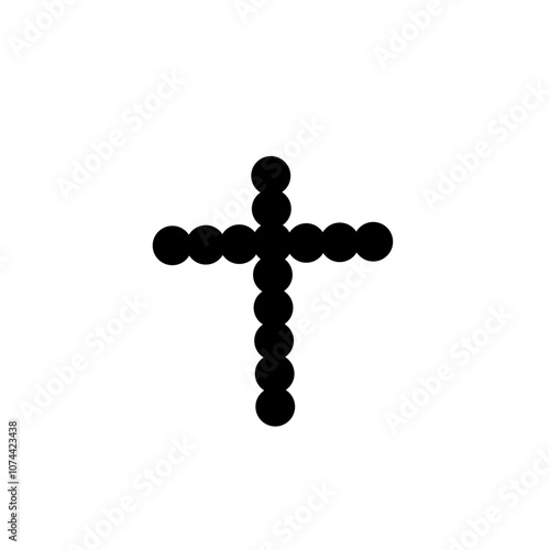 Religion christian cross icon vector symbol isolated illustration white background