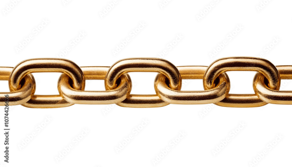 Close-up view of a shiny golden chain, symbolizing strength and connection. transparent Close-up view of a shiny golden chain, symbolizing strength and connection. transparent