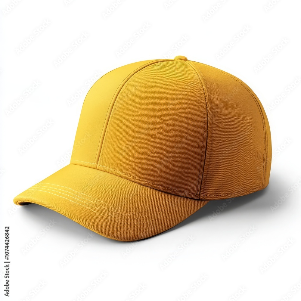 Fototapeta premium realistic high quality Yellow snapback mockup isolated