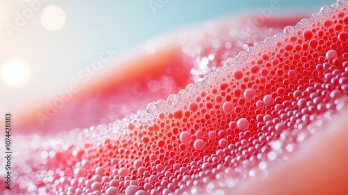 Detailed view of chronically swollen and red skin, showcasing prolonged inflammation and irritation, intense skin disease focus