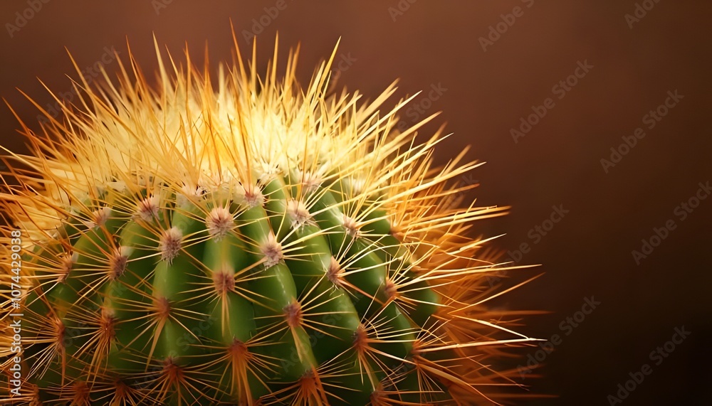 Extreme close-up of cactus spines, vivid textures, desert background, 3D illustration. Extreme close-up of cactus spines, vivid textures, desert background, 3D illustration.