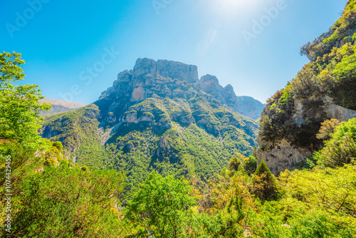 Vikos Gorge view from village vikos, a gorge in the Pindus Mountains of northern Greece