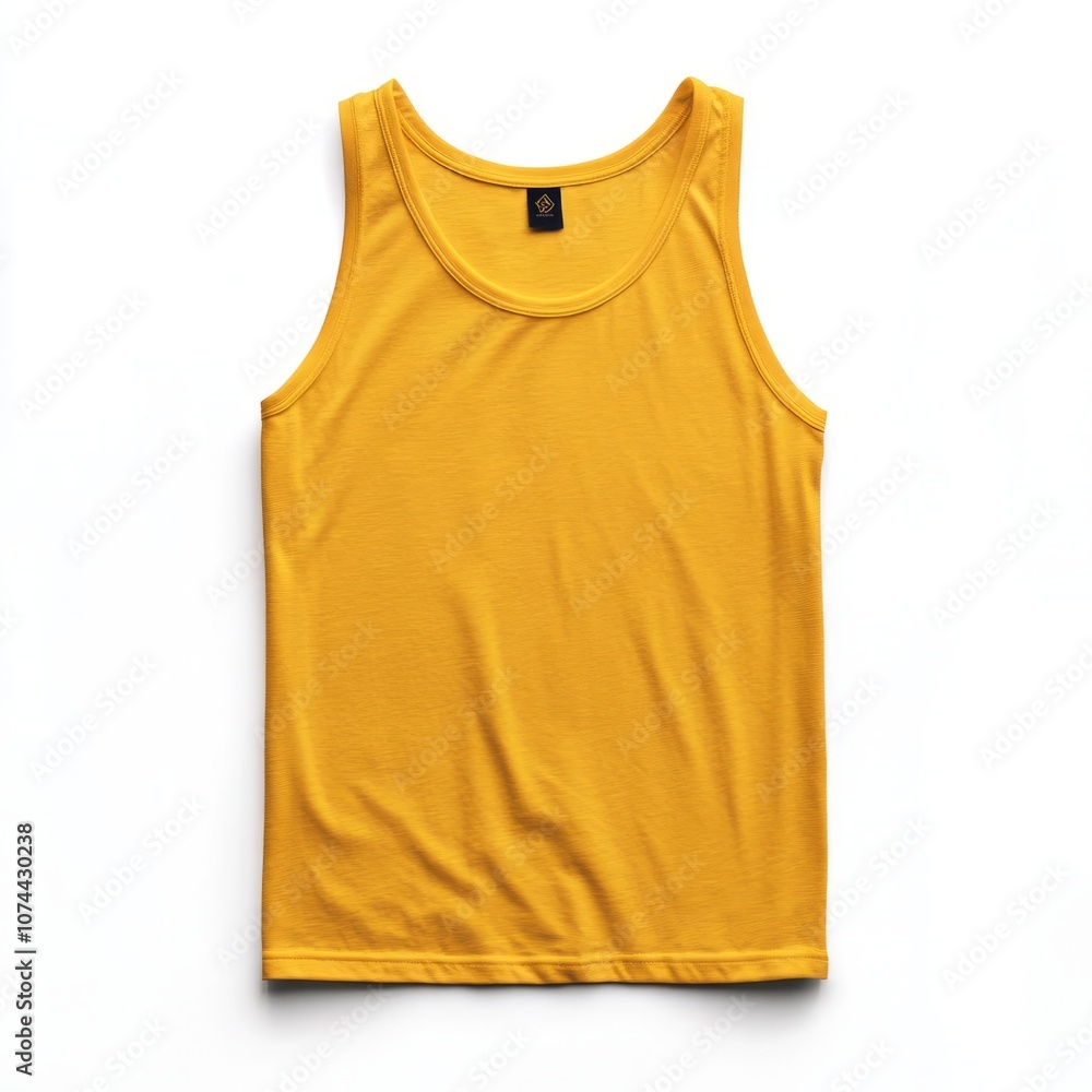 realistic high quality Yellow tank top mockup isolated realistic high quality Yellow tank top mockup isolated