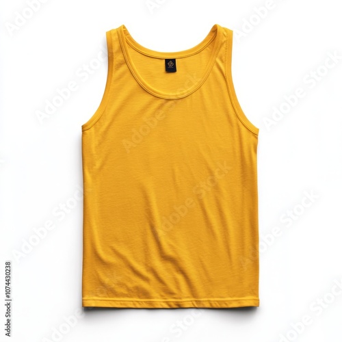 realistic high quality Yellow tank top mockup isolated