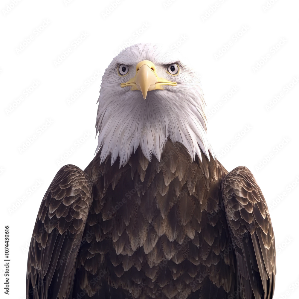bald eagle on white background. bald eagle on white background.