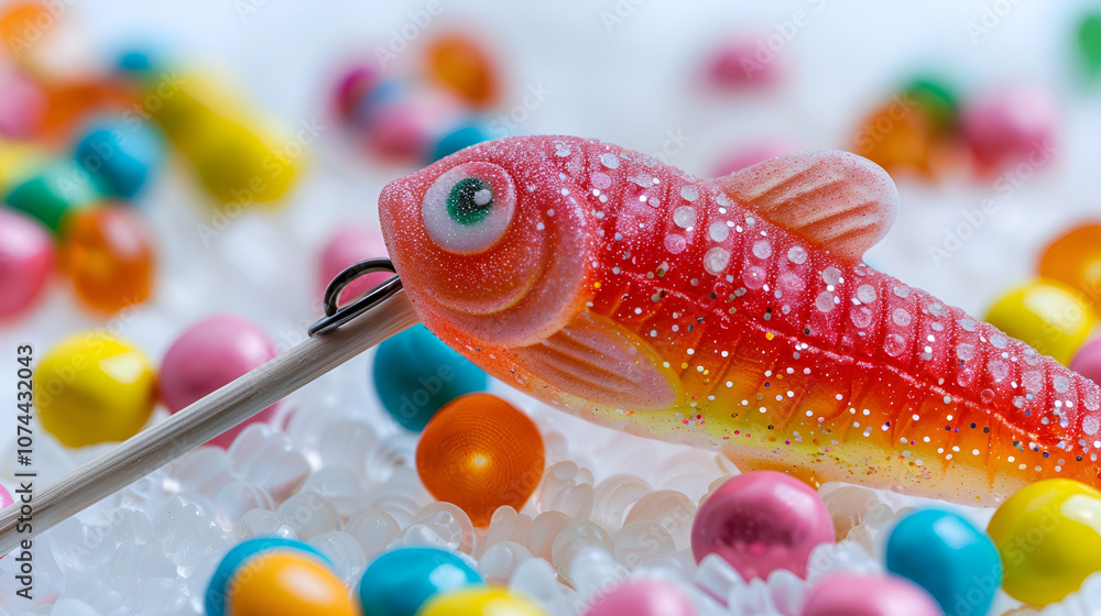 fishs candy dish filled with colorful candies ai genrative fishs candy dish filled with colorful candies ai genrative