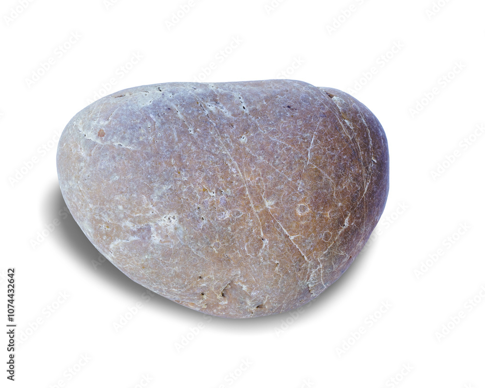 Fototapeta premium River rock shape isolated on white background. This has clipping path.