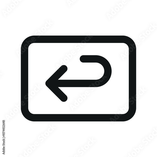 Card refund UI icon, bonus cashback simple line user interface vector symbol