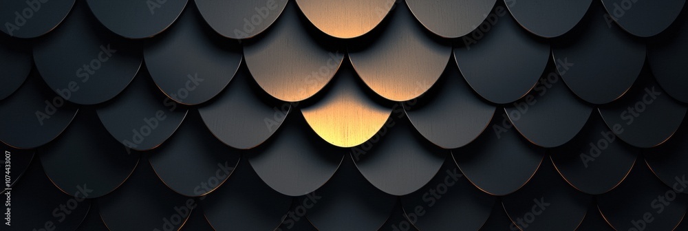 Obraz premium A black and gold image of a dragon with a gold stripe
