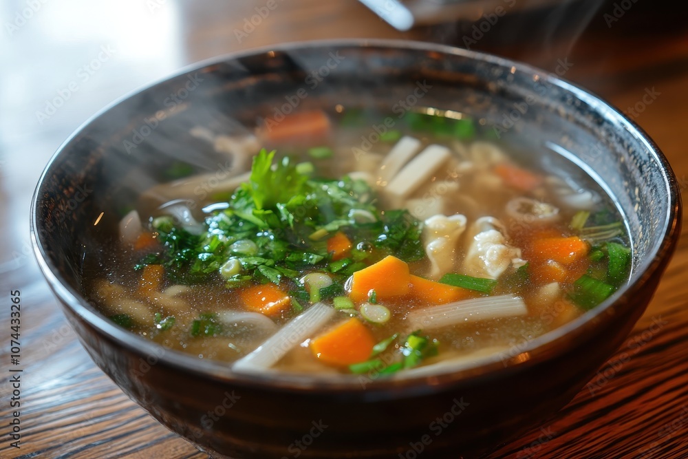 Steaming bowl of noodles with vegetables. Perfect for illustrating recipes, articles, or blogs related to Asian cuisine. Steaming bowl of noodles with vegetables. Perfect for illustrating recipes, articles, or blogs related to Asian cuisine.