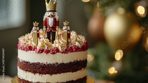 Wallpaper Mural This visually stunning nutcracker themed cake features layers of rich chocolate and creamy vanilla  beautifully decorated with small nutcracker figurines and shimmering golden accents Torontodigital.ca