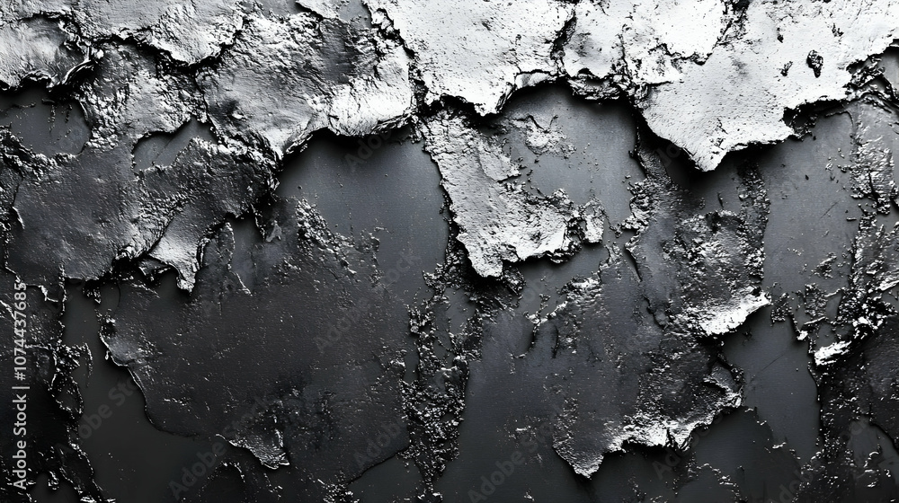 Black Abstract Background - Cracked Texture with Metallic Accents Black Abstract Background - Cracked Texture with Metallic Accents