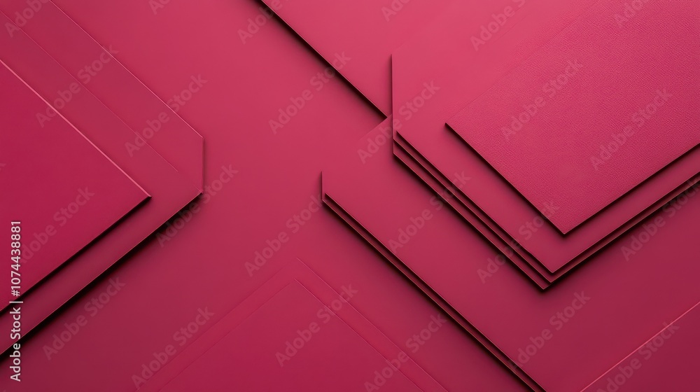 Naklejka premium Abstract design featuring layered red paper with sharp angles and smooth textures, ideal for backgrounds and modern layouts.