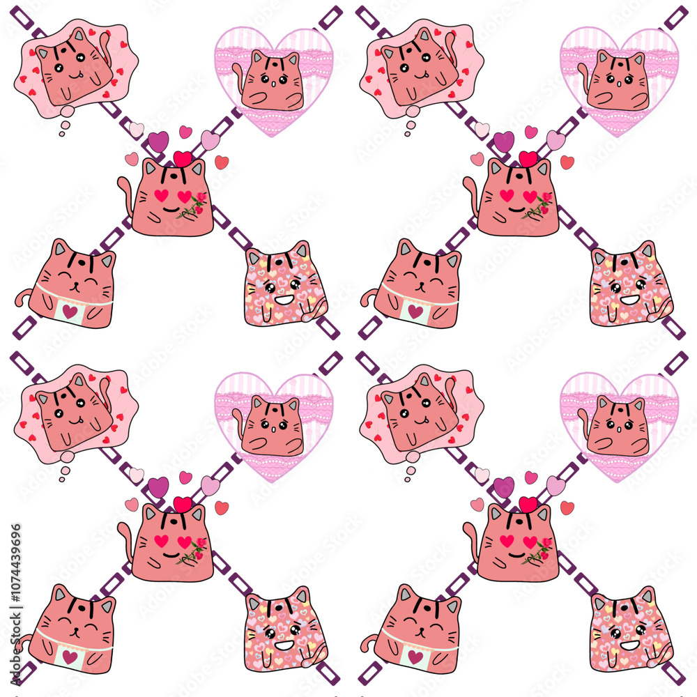 pattern with hearts and flowers pattern with hearts and flowers
