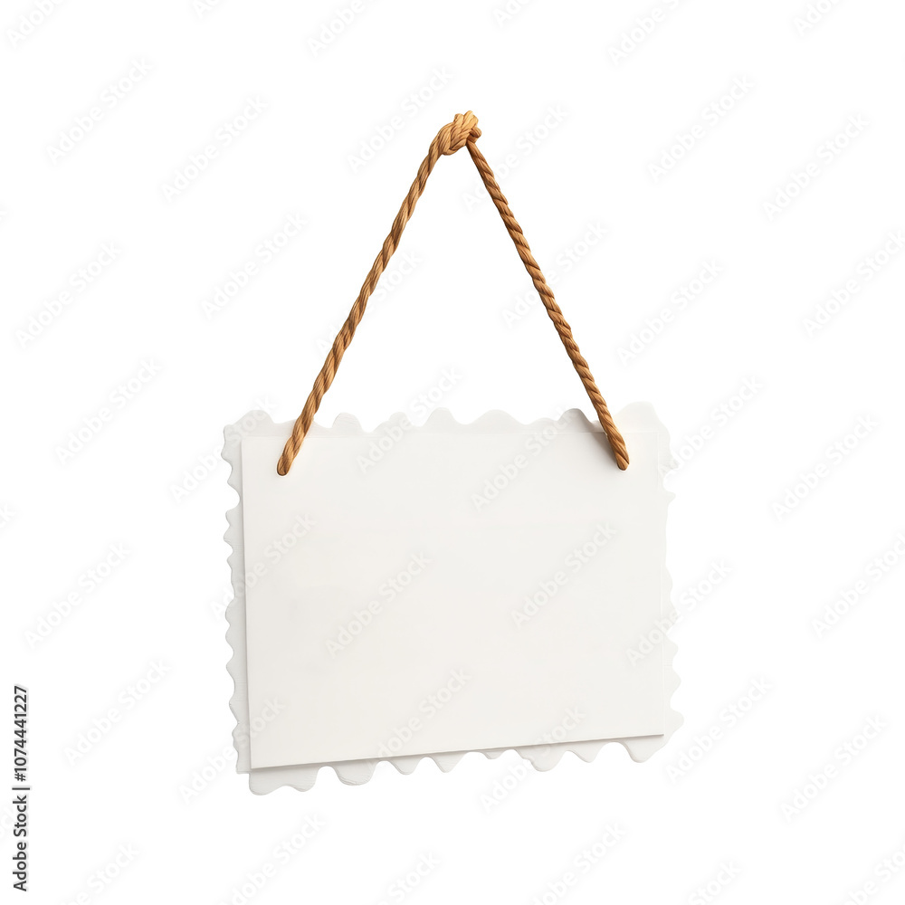 Blank hanging sign concept for business studio setting minimalist design creative perspective Blank hanging sign concept for business studio setting minimalist design creative perspective