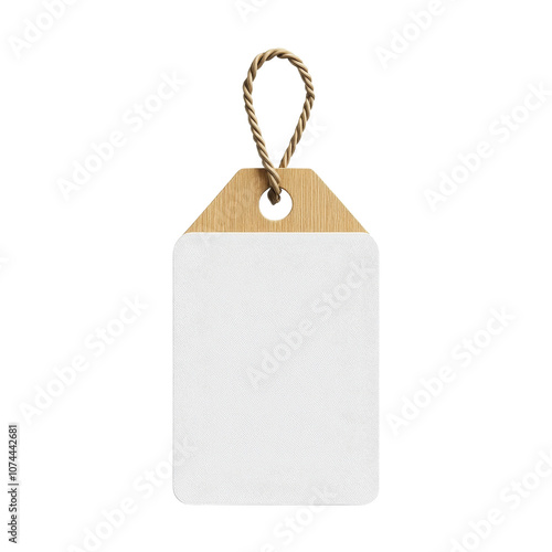 Blank tag design for pricing labels digital mockup white background minimalist style product labeling concept