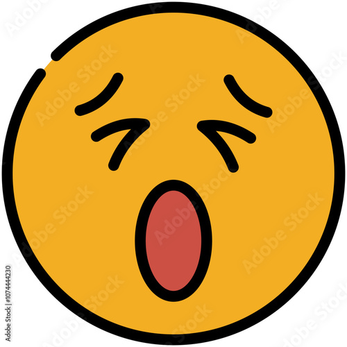 sleepy filled line icon