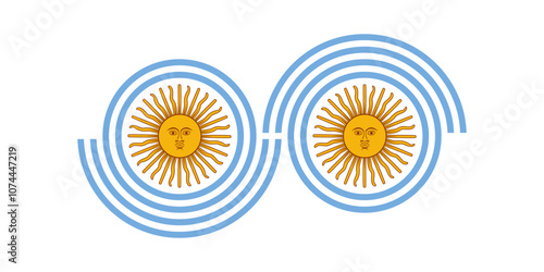 argentina logo design. vector illustration isolated on white background