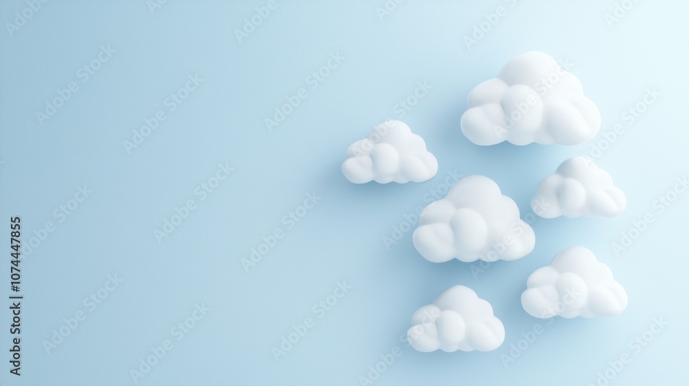 A blue background with a white cloud in the middle A blue background with a white cloud in the middle