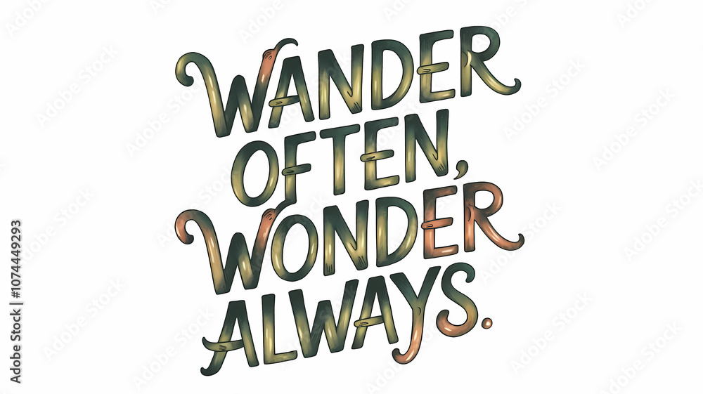 Hand-Drawn Typography Illustration of Hand-Drawn Typography Illustration of
