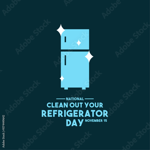 Vector Illustration of National Clean Out Your Refrigerator Day. November 15. Flat design vector.