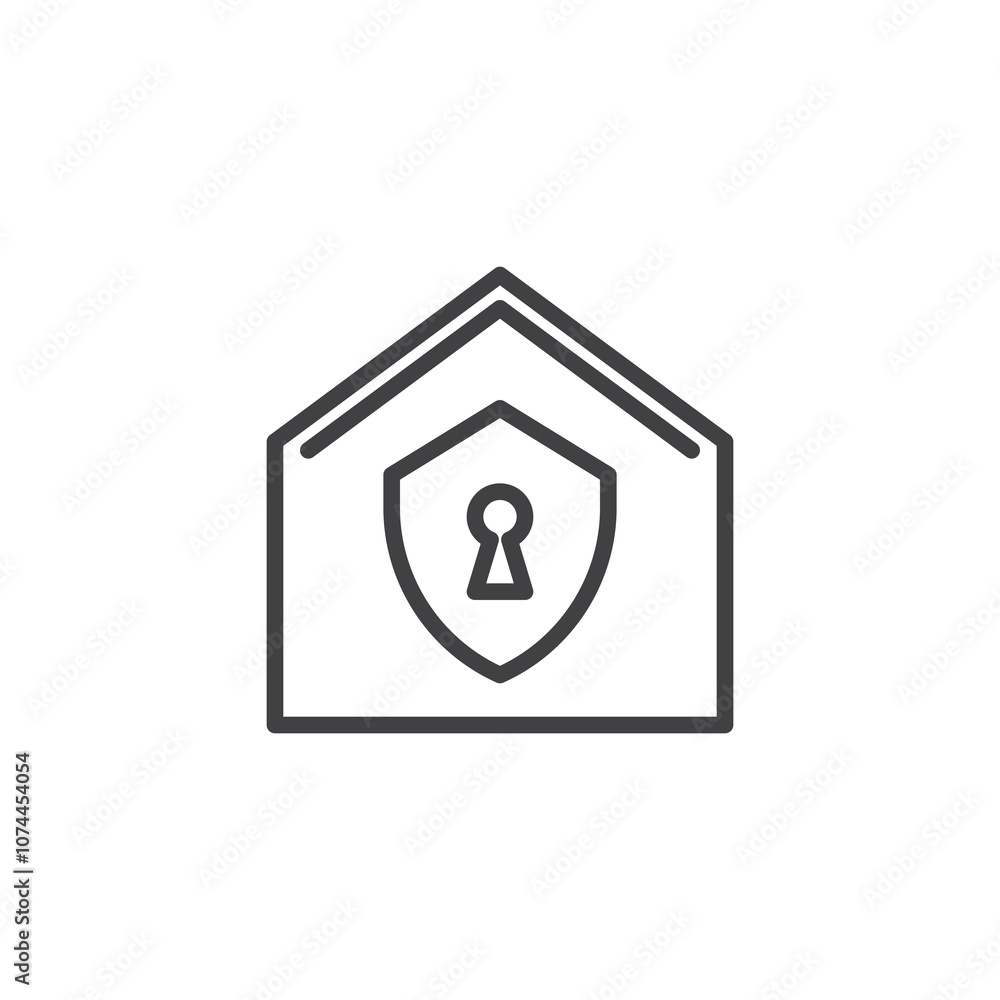 Home Security System line icon Home Security System line icon