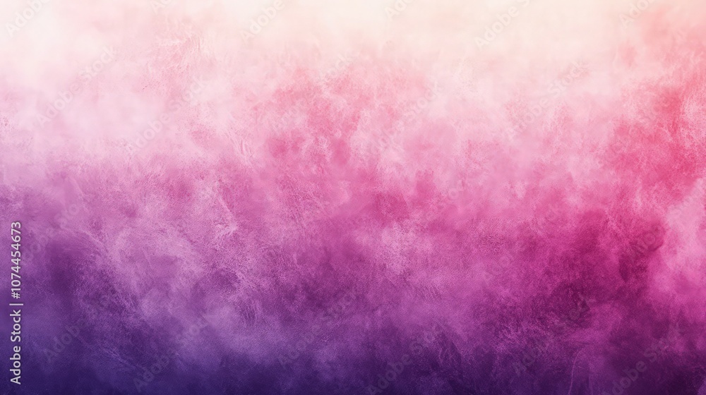 Fototapeta premium Grainy texture applied to a gradient of rose pink to twilight purple, faint mist-like effect enhancing the visual depth,