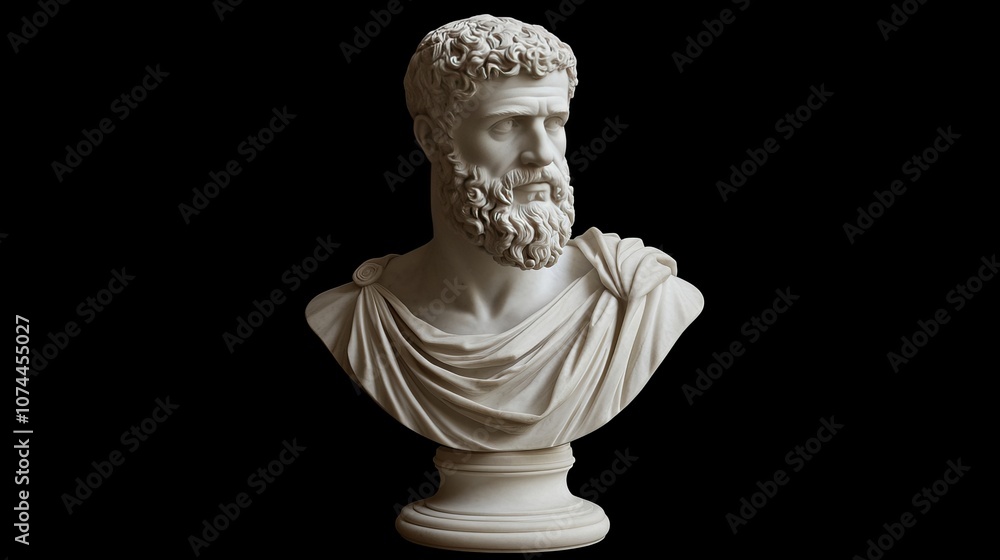 Marble bust of Epicurus, an ancient Greek philosopher. Marble bust of Epicurus, an ancient Greek philosopher.