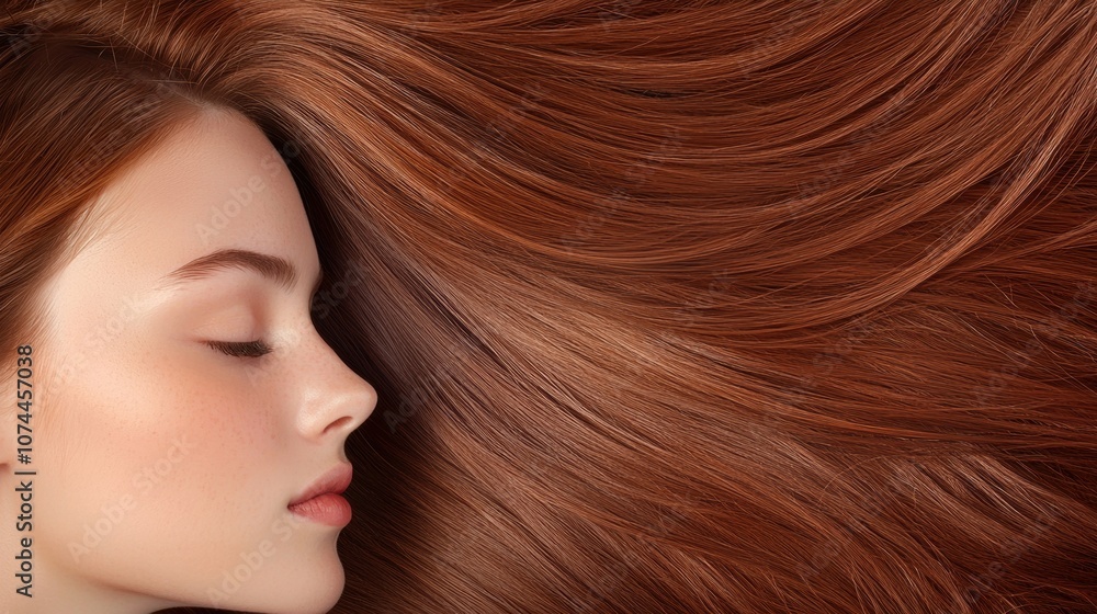 A woman with long brown hair is sleeping A woman with long brown hair is sleeping