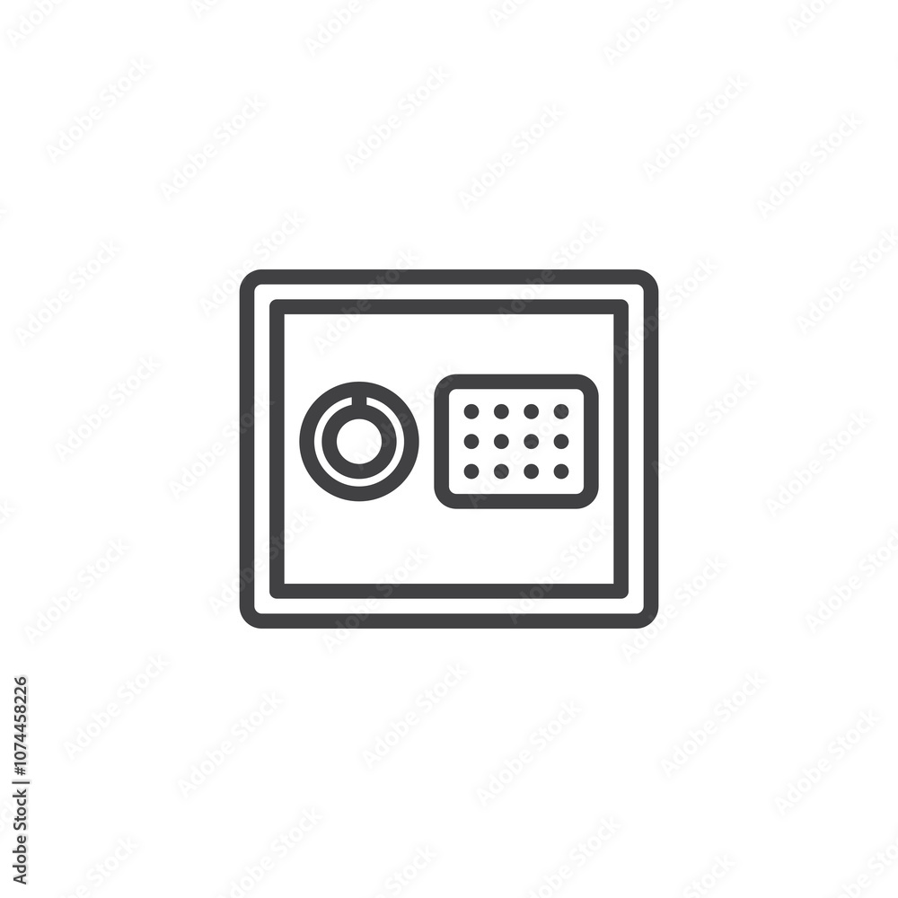 Security Vault line icon Security Vault line icon