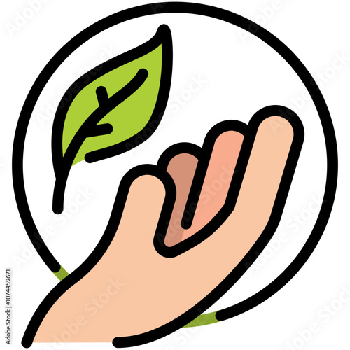 go green filled line icon