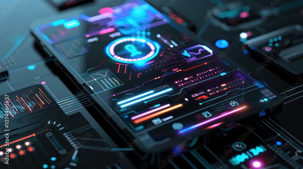 Futuristic Smartphone Interface Futuristic Smartphone Interface