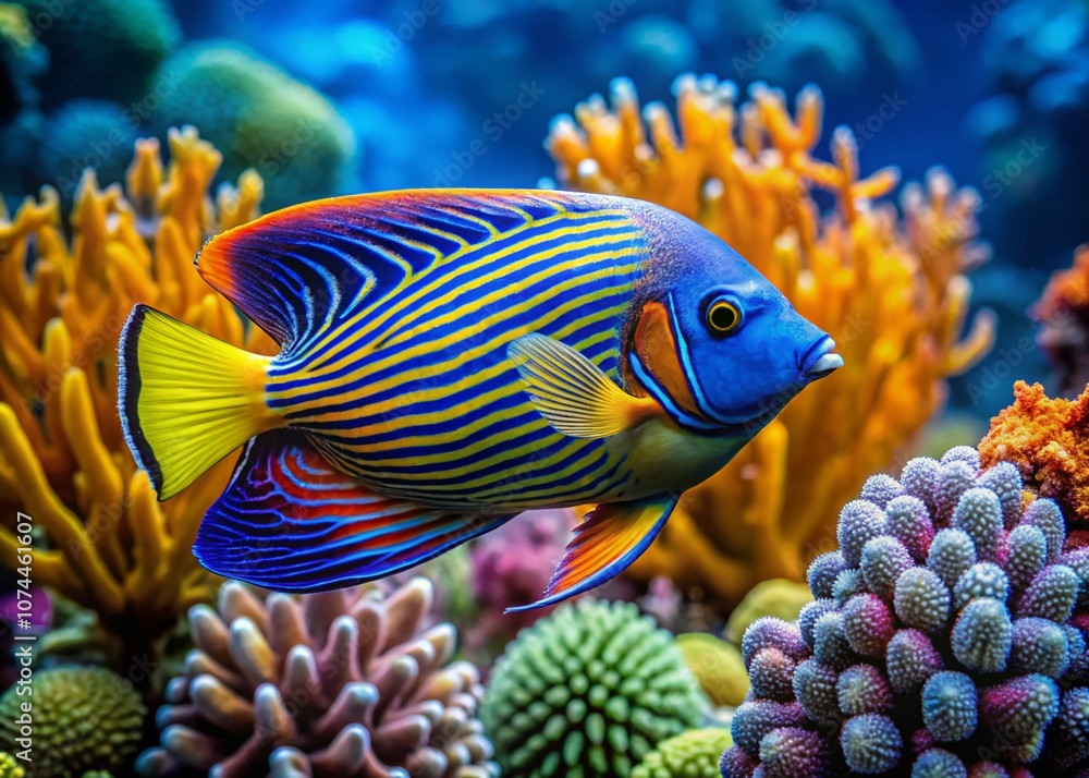 Captivating Watercolor Angelfish in a Vibrant Underwater Environment Showcasing Their Unique Patterns and Graceful Movement in Natural Light Captivating Watercolor Angelfish in a Vibrant Underwater Environment Showcasing Their Unique Patterns and Graceful Movement in Natural Light