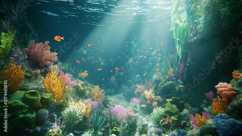 Vibrant Coral Reef Underwater