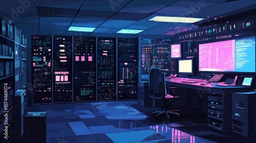 Cyberpunk Server Room