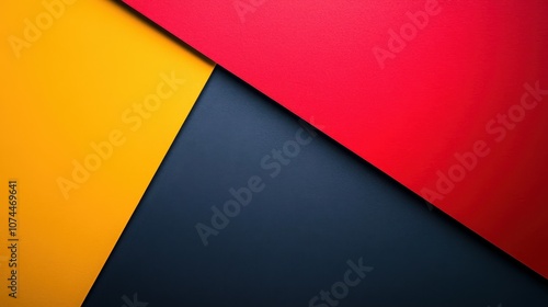 Abstract Geometric Shapes with Red, Yellow, and Blue Colors