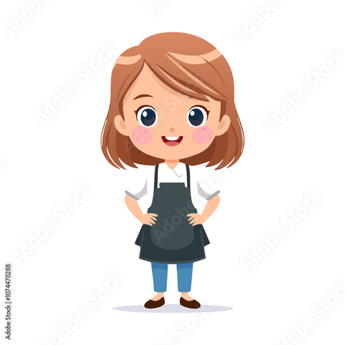 Barber Cute Worker Work Job Profession Professional Occupation Cartoon Character
