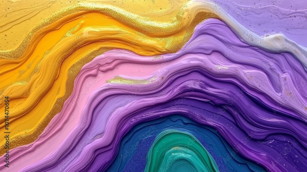 Abstract Swirls Gold Purple Pink Teal Fluid Art Background Abstract Swirls Gold Purple Pink Teal Fluid Art Background